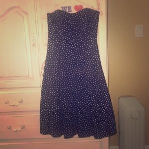 Retro Strapless White House Black Market Dress